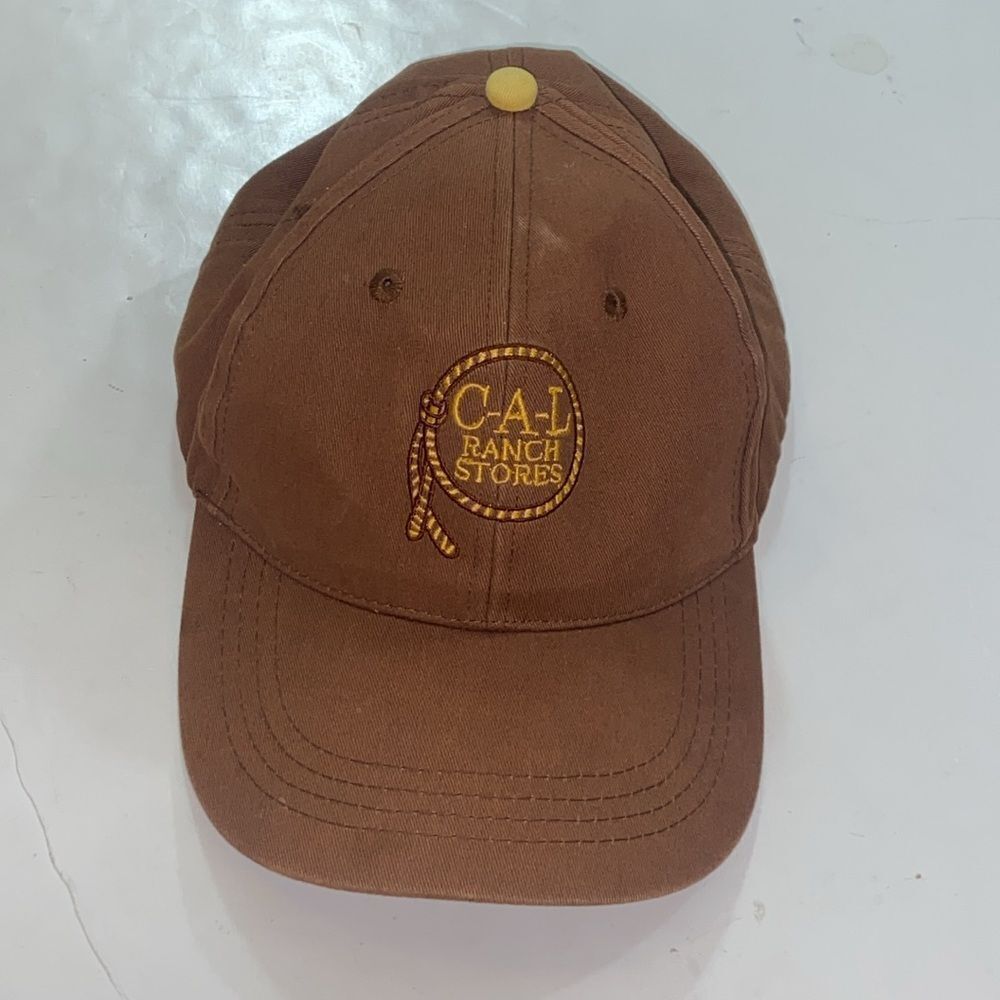 2/$30 C-A-L RANCH STORES VELCRO BACK UNIXES CAP HAT EMBROIDERED LOGO